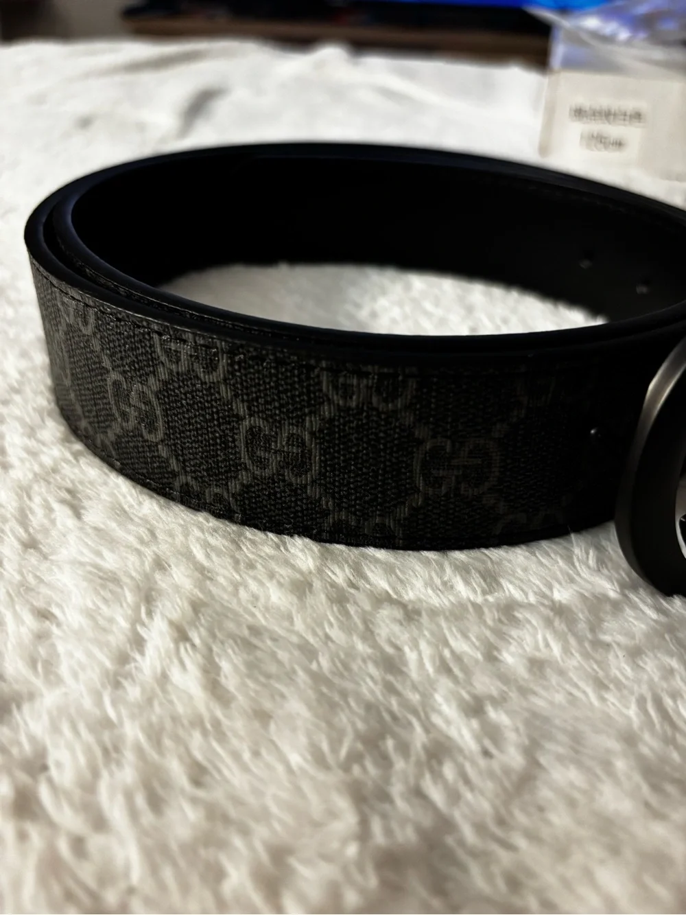 Brand new !! Black Monogram Belt with Black Interlocking Buckle
